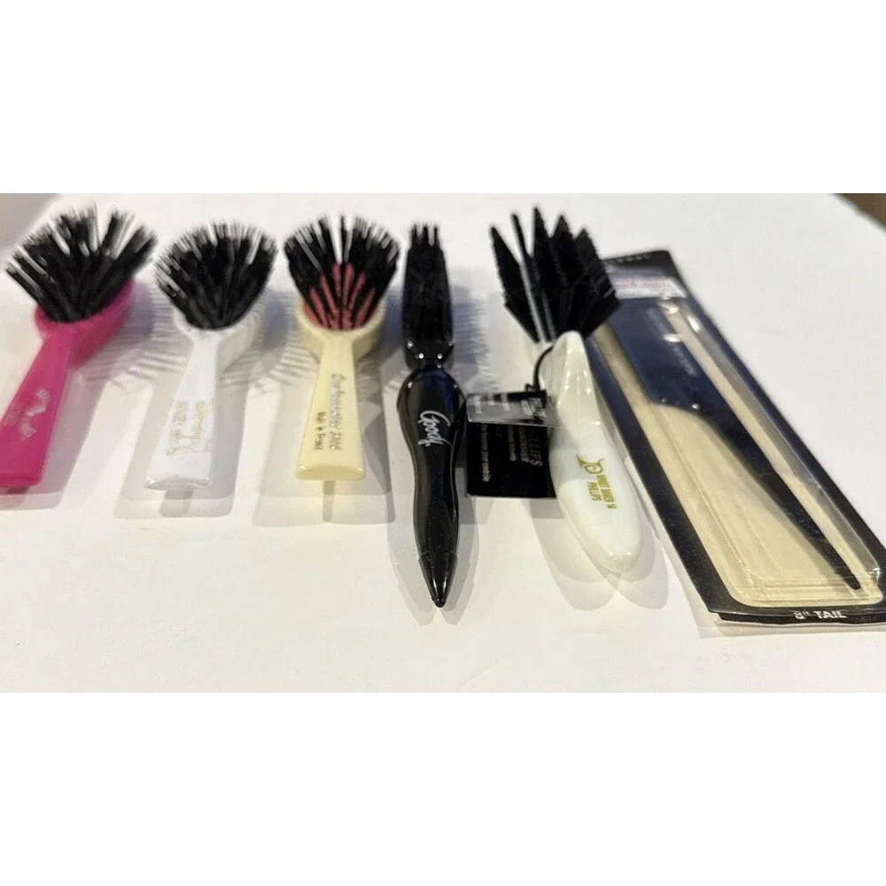 Lot Of 6 VTG Hair Brush Scalpmaster 3000 Brushstrokes Goody Phillips France